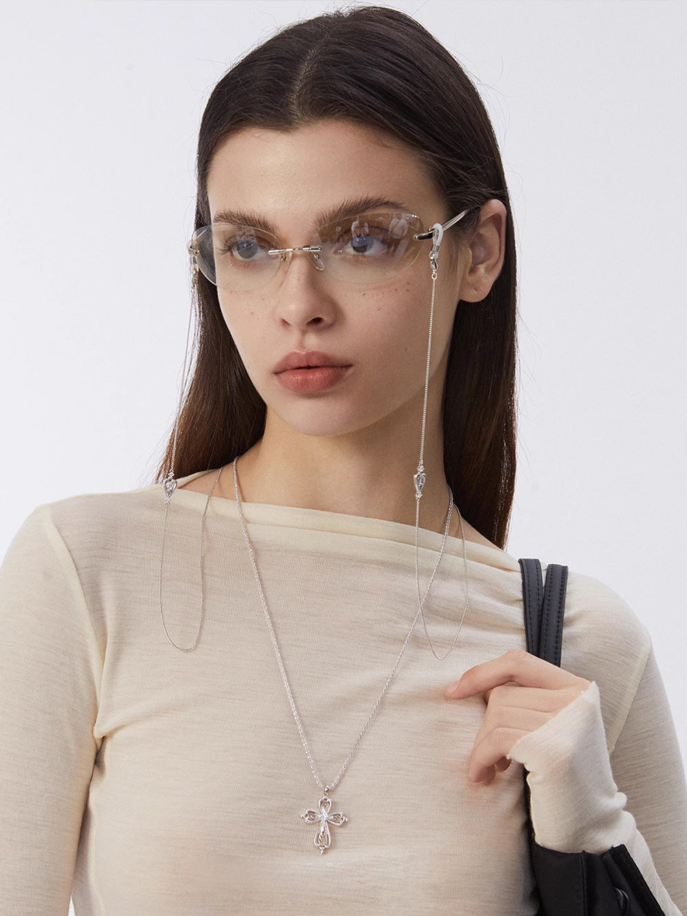 MUKTANK×SUN HUNTER Heart lace glasses chain