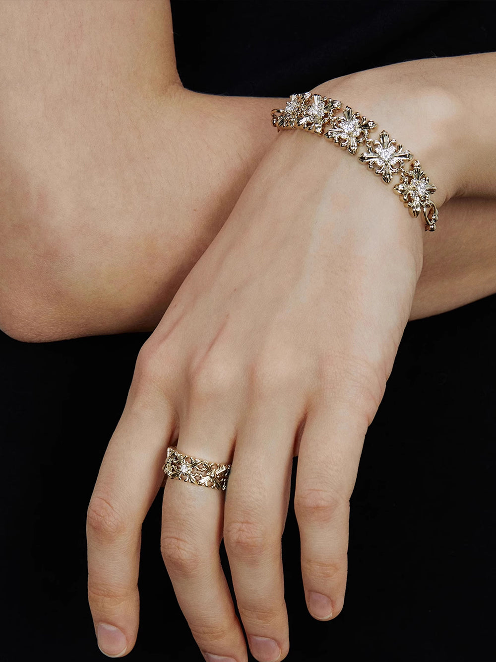 MUKTANK×SUN HUNTER Full-band Ring with Iris Design