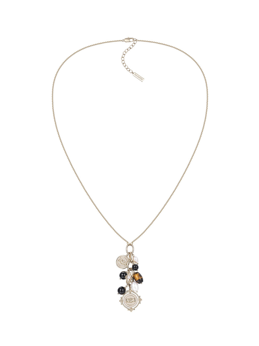 MUKTANK×SUN HUNTER Tiger Eye Reversible Coin Necklace