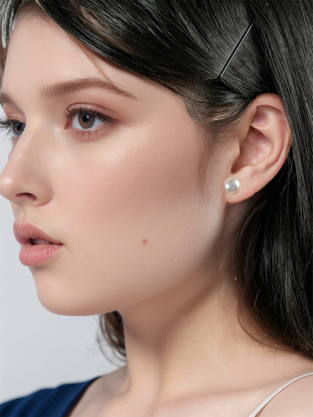 MUKTANK Simple and Versatile Pink and White Earrings