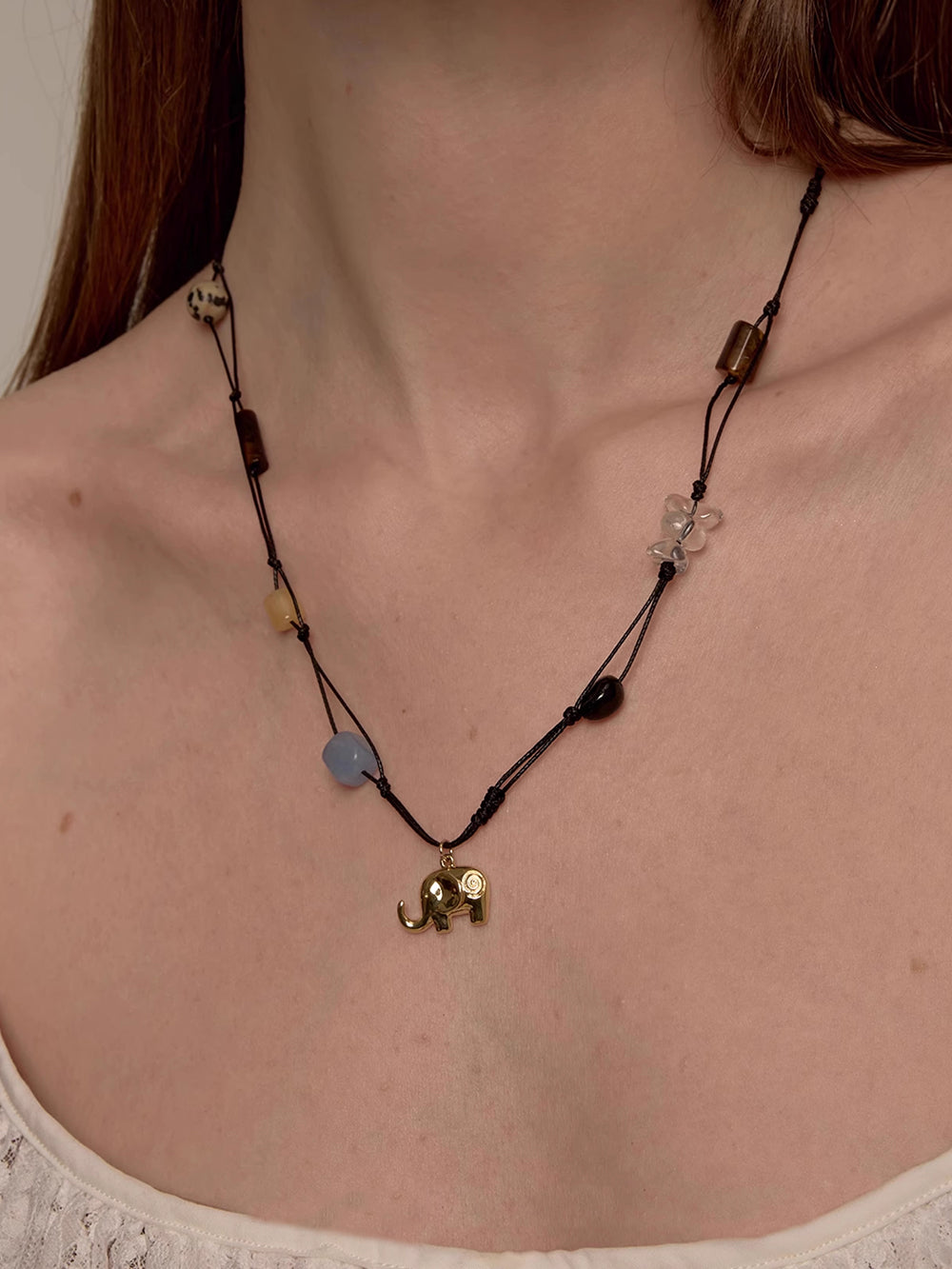 MUKTANK×SUN HUNTER Tiger's Eye Acorn Necklace