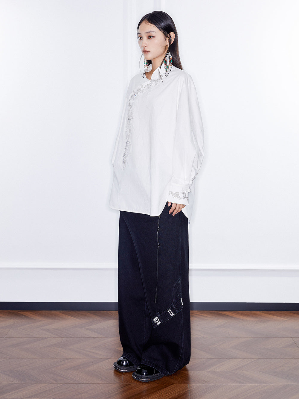 MUKZIN Linglong "Fengqi" Chinese-style Slant Opening Shirt