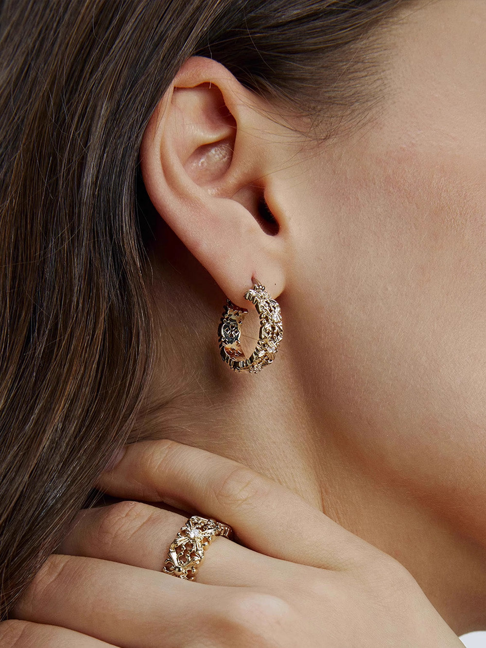 MUKTANK×SUN HUNTER Iris Earrings