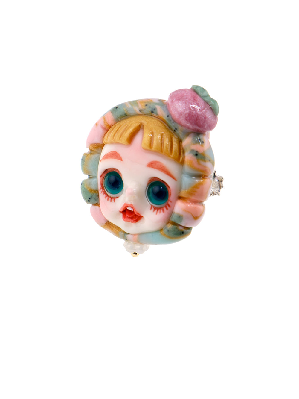 MUKTANK × QUANDO Momoco Handmade Dolls Silver Rings