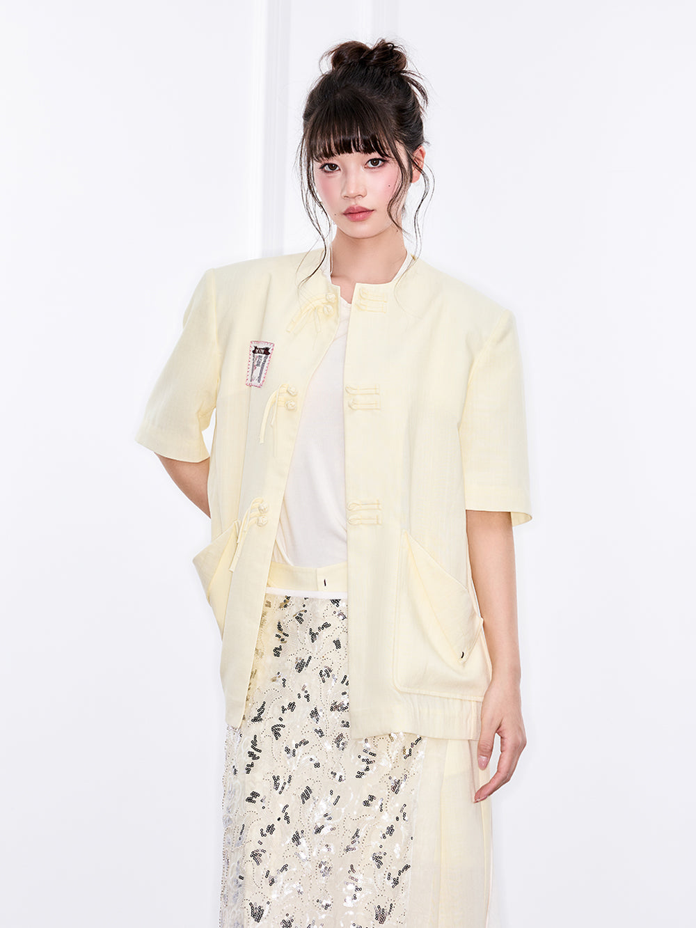 MUKZIN “Ode to the New Summer”Light Yellow Chinese-style Suit Jacket
