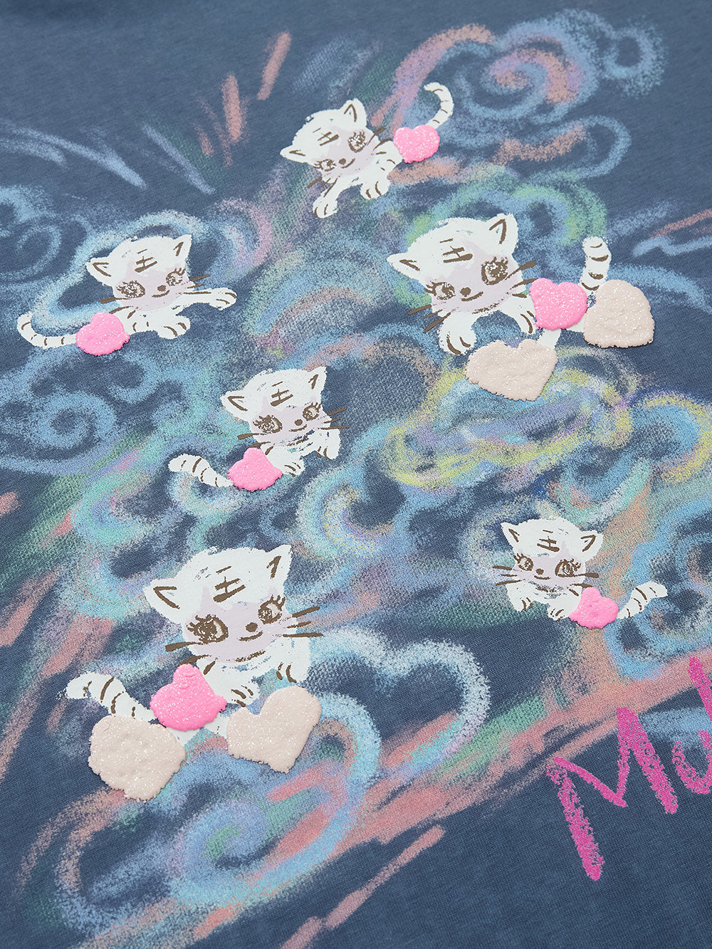 MUKZIN SpringPrelude "Fortunate Tiger Soaring through Clouds" Pure Cotton Washed and Distressed Oversized T-shirt