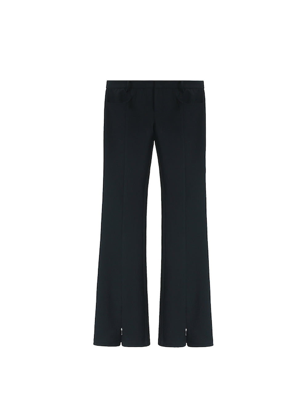 MUKTANK×MODULER Slim-fitting low-waisted Slightly Flared Dress Pants With a belt Included