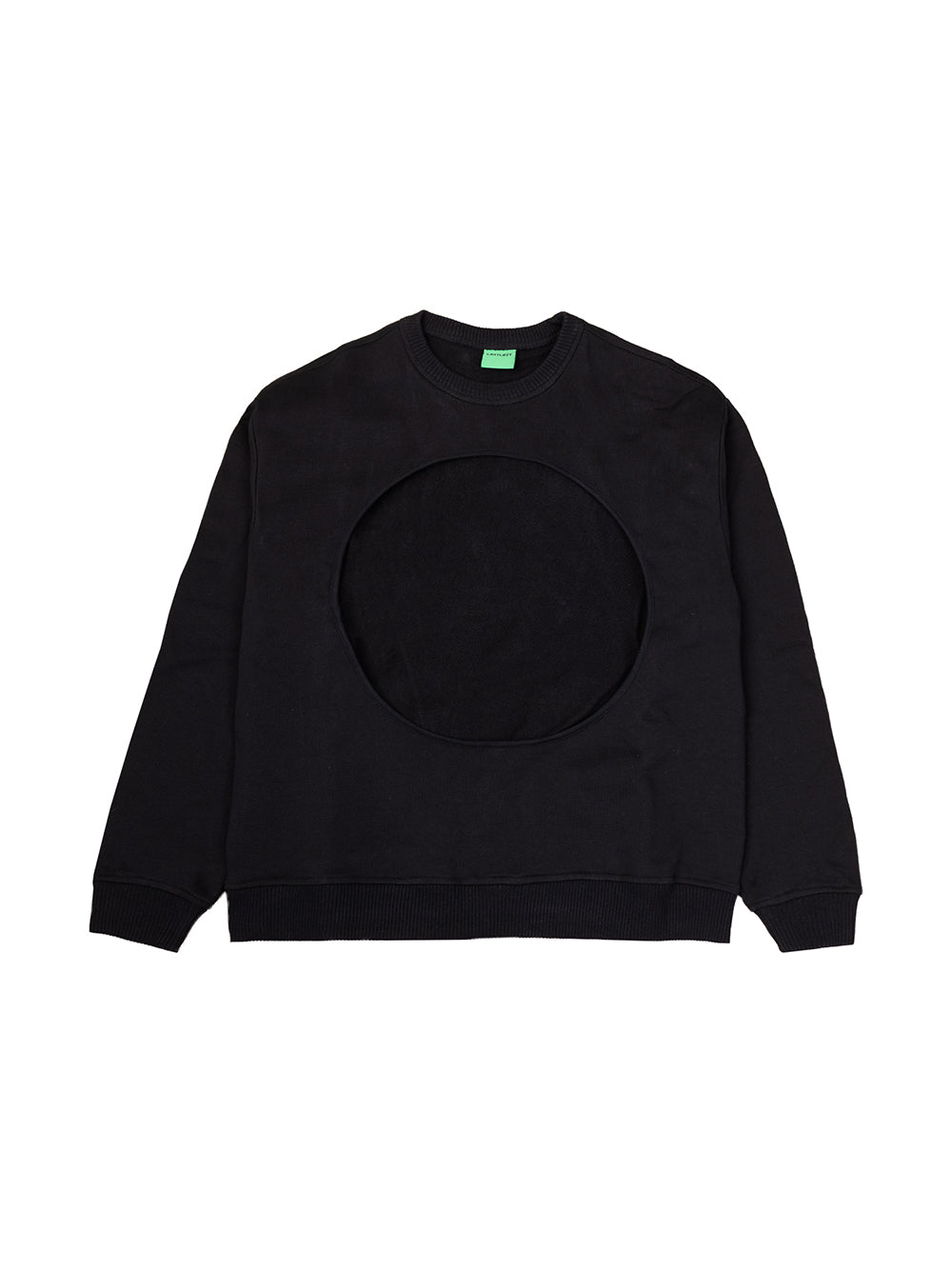 MUKTANK X LASTLAZY Hollow - out Round - neck Street - style Creative “Happy Big Hole”Long - sleeve sweatshirt