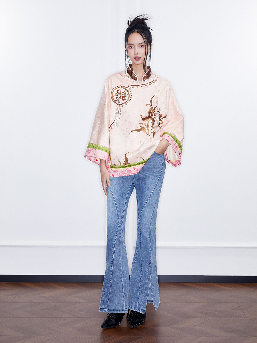 MUKZIN SpringPrelude"Mulan" Neo Chinese Style Sequin Cloak