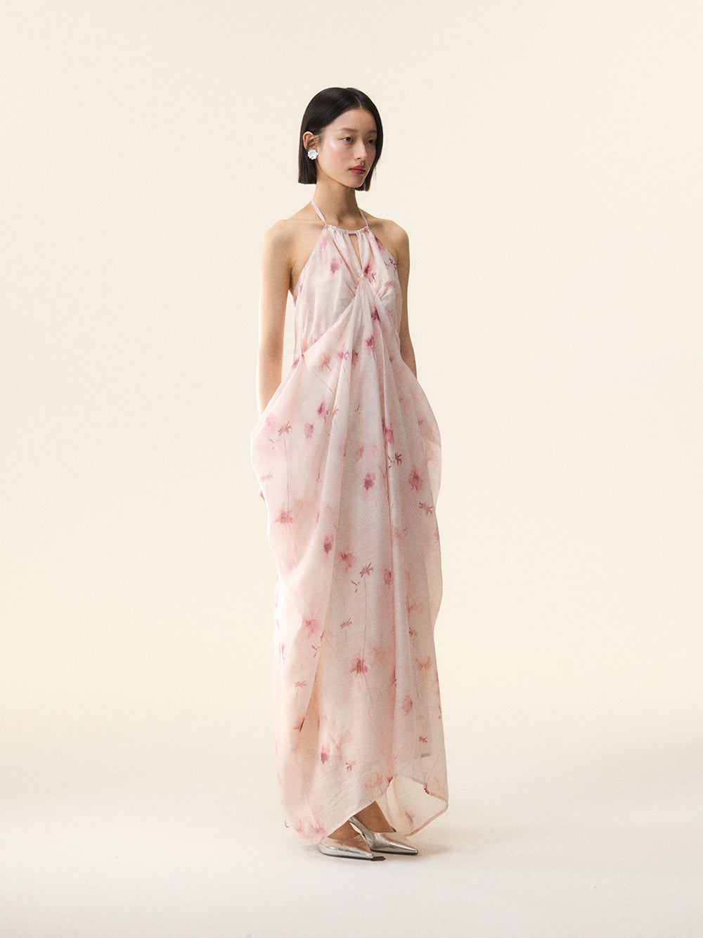 MUKTANK×LOUMUTAKU Halter-neck Dress in the Shape of a Vase