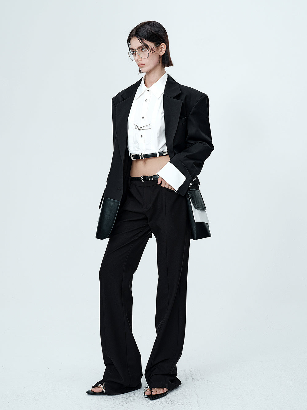 MUKTANK × MODULER Unisex Loose-fitting Wool-blend Blazer