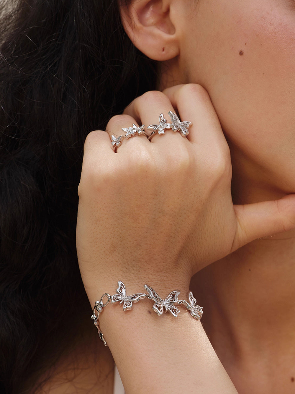 MUKTANK×SUN HUNTER “Emergence”Three-Lace Butterfly Bracelet