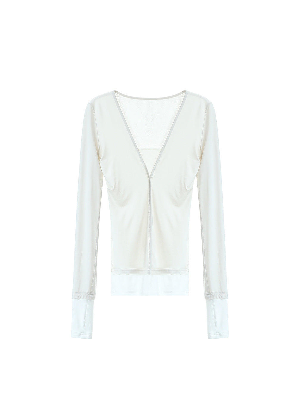 MUKTANK×MODULER Lace Splicing Micro-perspective Backless Knitted Top