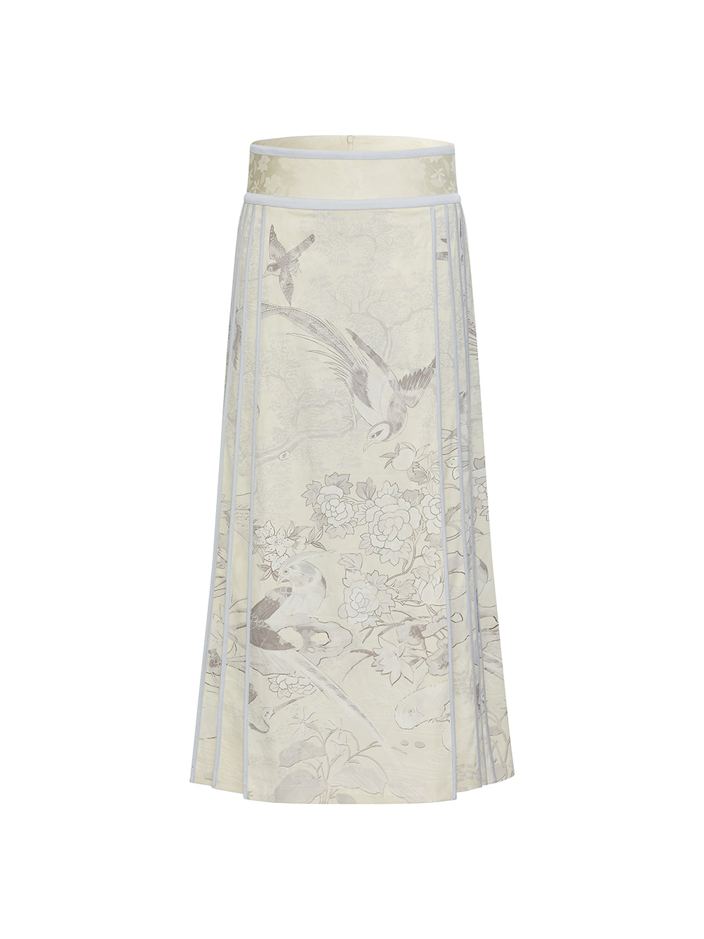MUKZIN SpringPrelude Full Court Fragrance Straight Tube Pleated Mamian Skirt
