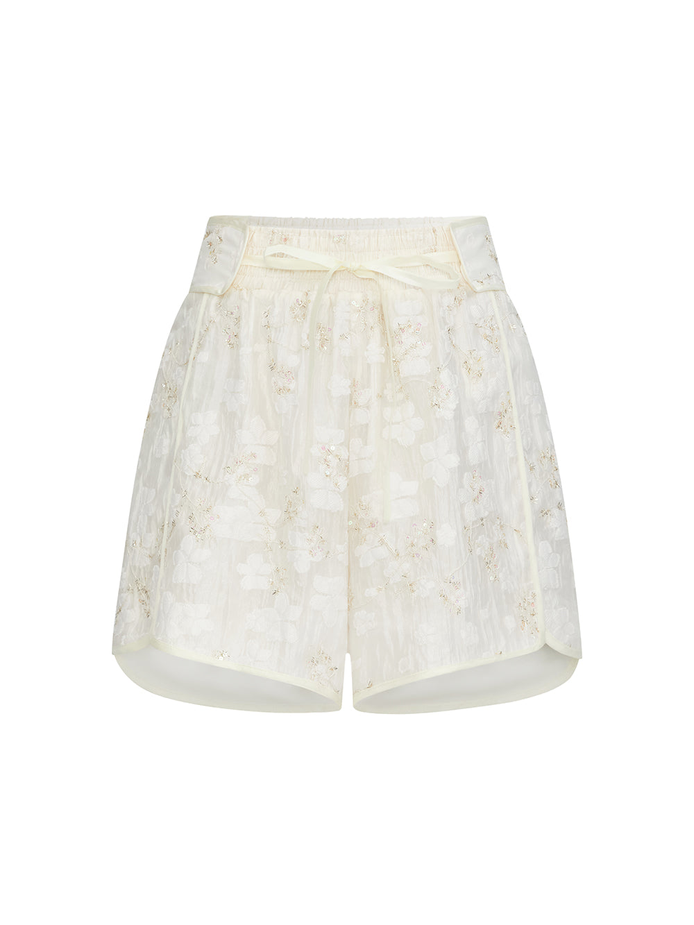 MUKZIN "Ode to the New Summer"Chinese-style Retro National Style Embroidered Sequin Loose Casual Shorts