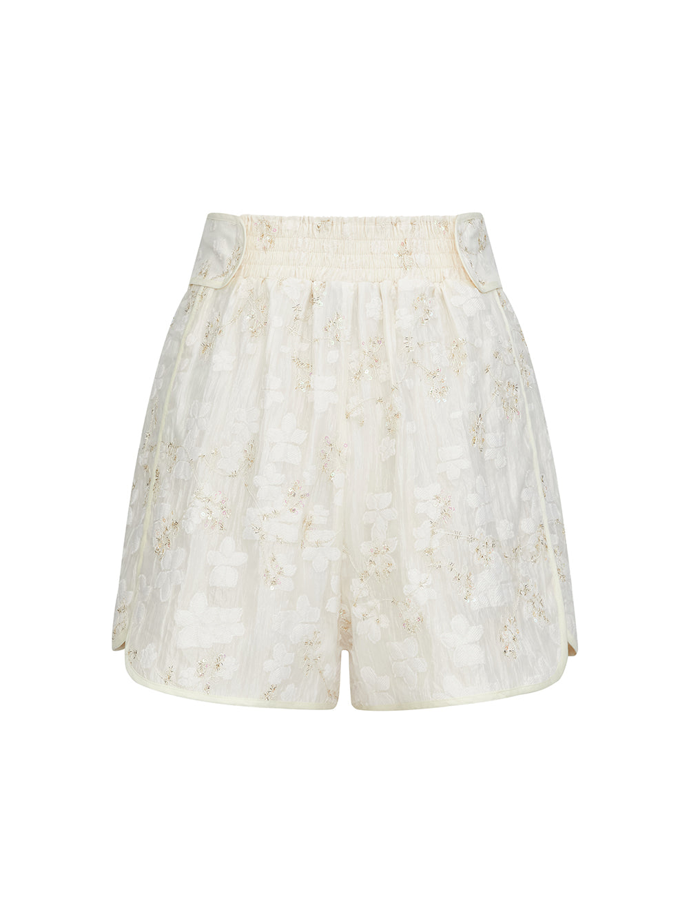 MUKZIN "Ode to the New Summer"Chinese-style Retro National Style Embroidered Sequin Loose Casual Shorts