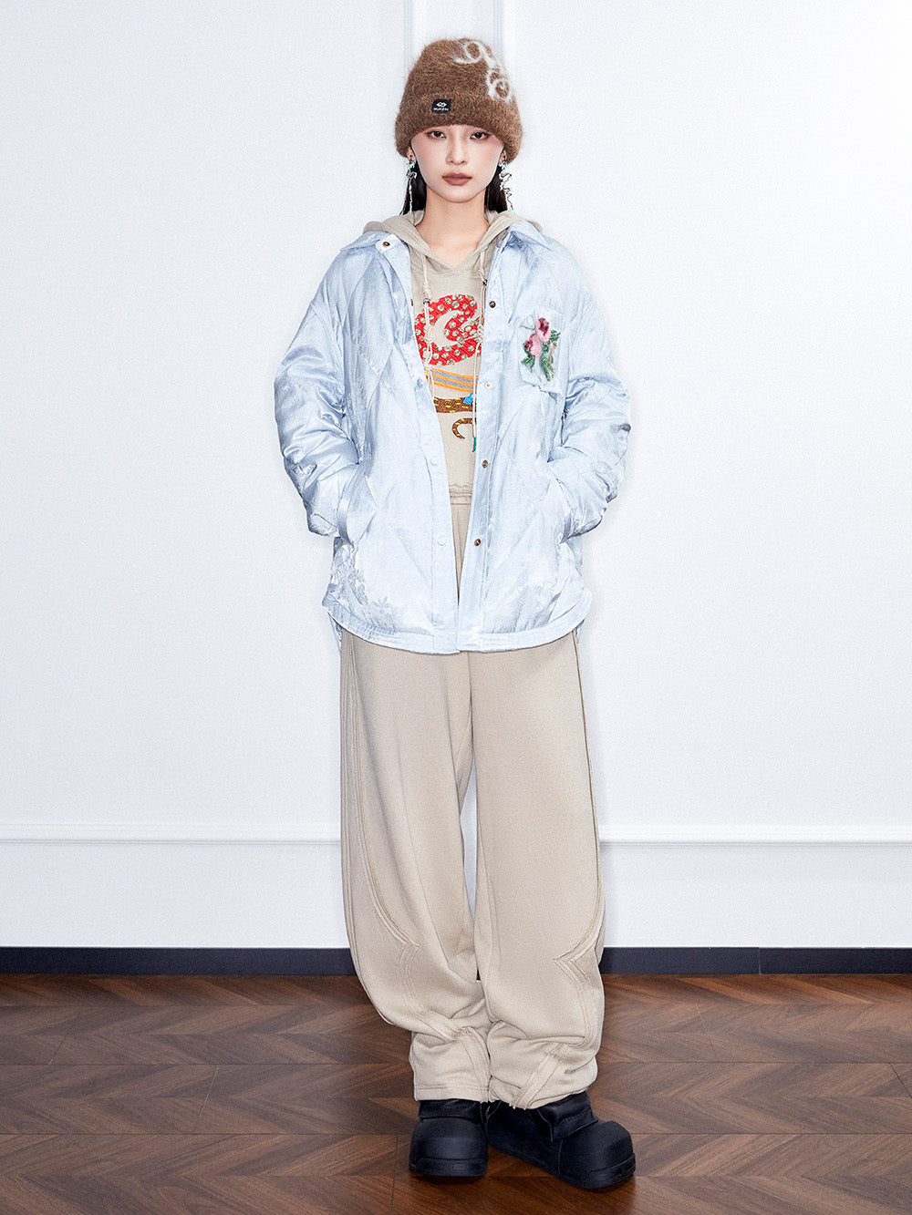 MUKZIN Linglong "Linglongzi"Shirt-style Down Jacket.