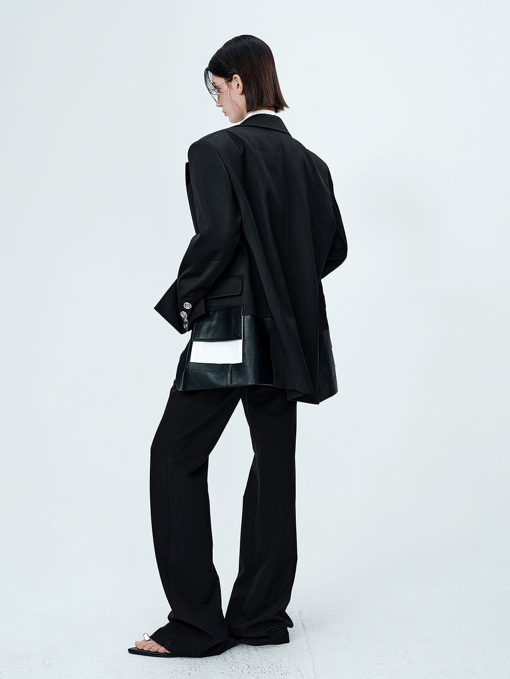 MUKTANK × MODULER Unisex Loose-fitting Wool-blend Blazer