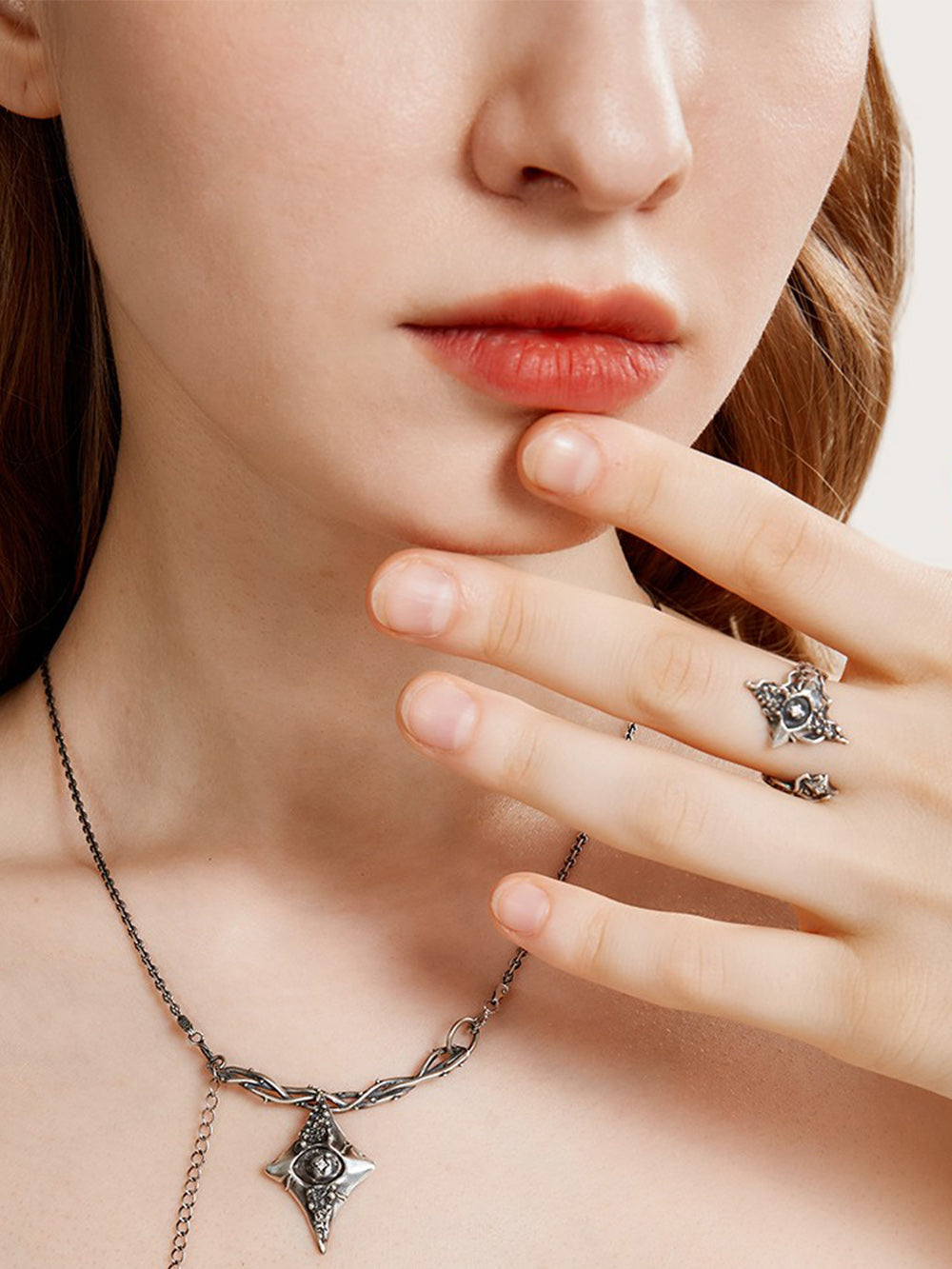 MUKTANK X QUANDO Dark Star's Eye Pure Silver Ring