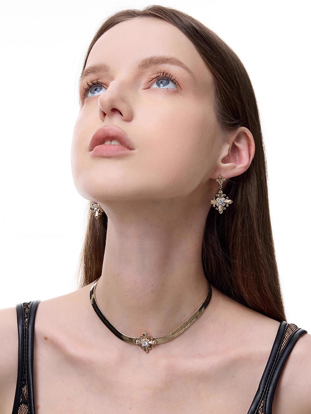 MUKTANK×SUN HUNTER Iris-themed Snake Bone-style Neck Chain