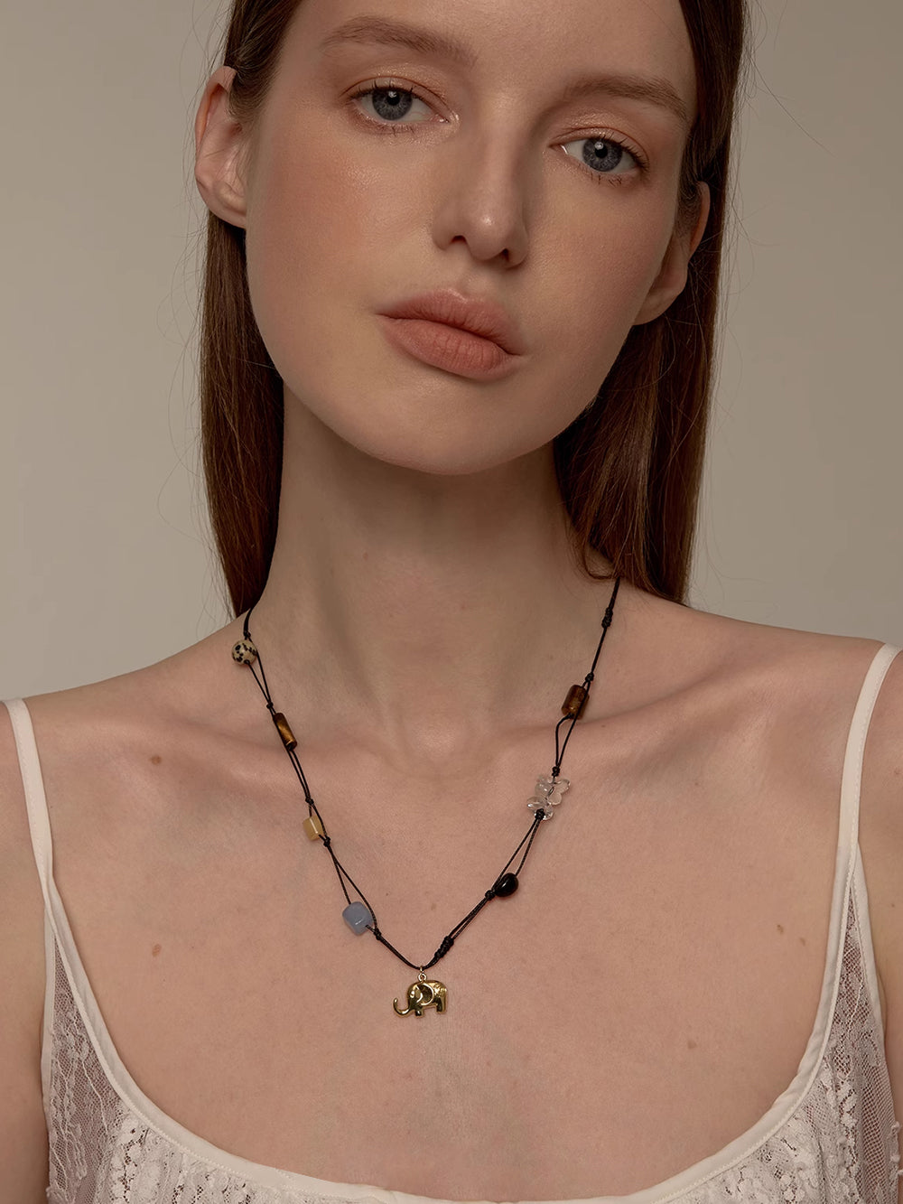 MUKTANK×SUN HUNTER Tiger's Eye Acorn Necklace