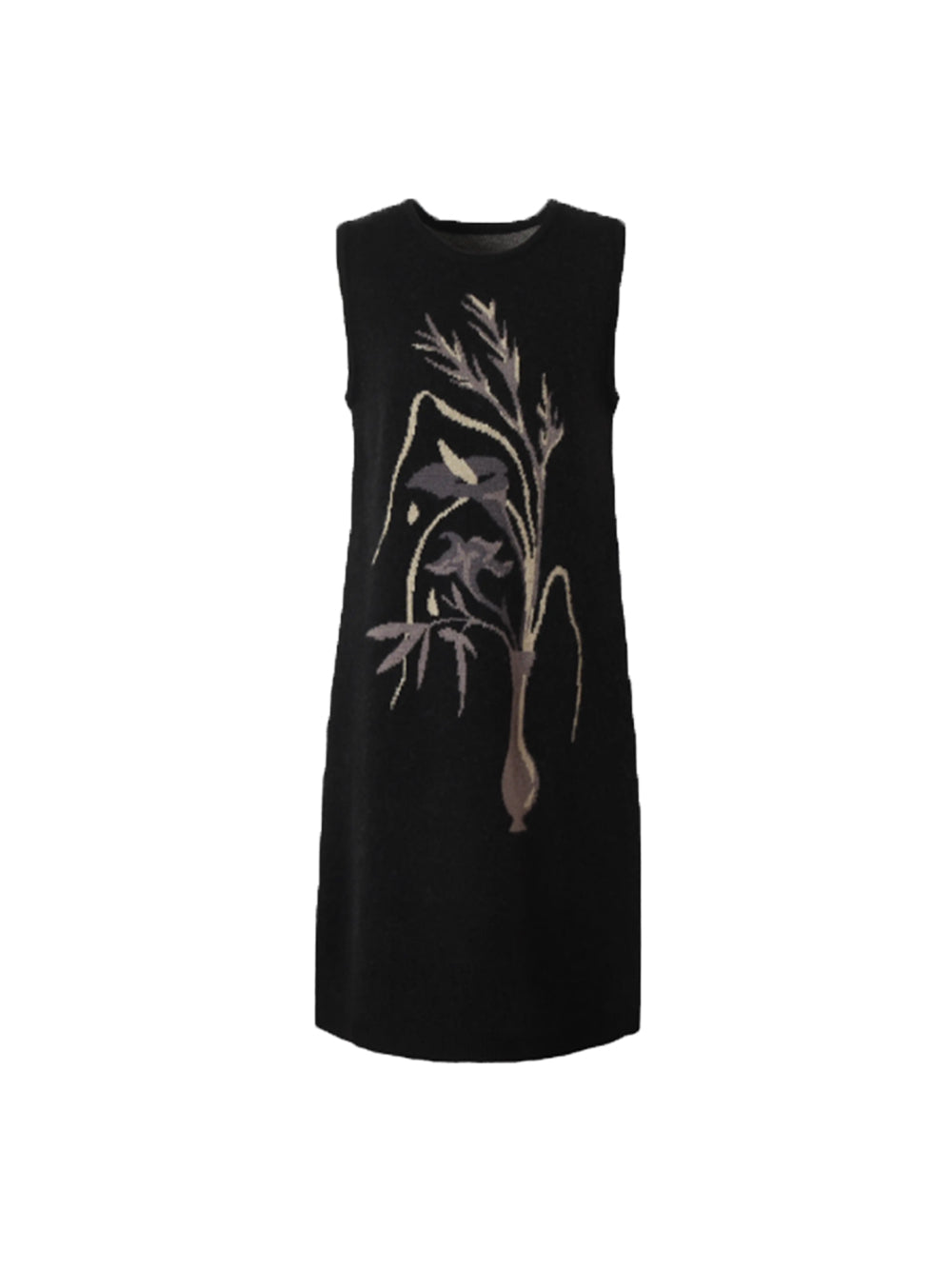 MUKTANK×LOUMUTAKU Sleeveless Dress With a Vase Pattern