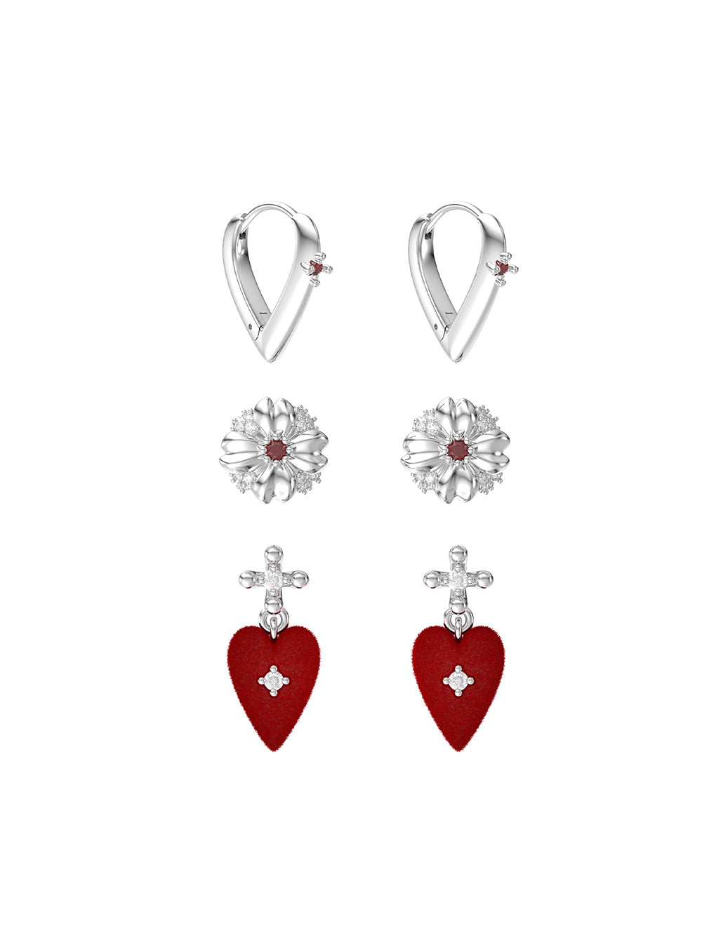 MUKTANK×SUN HUNTER Velvet Heart Jewelry Set