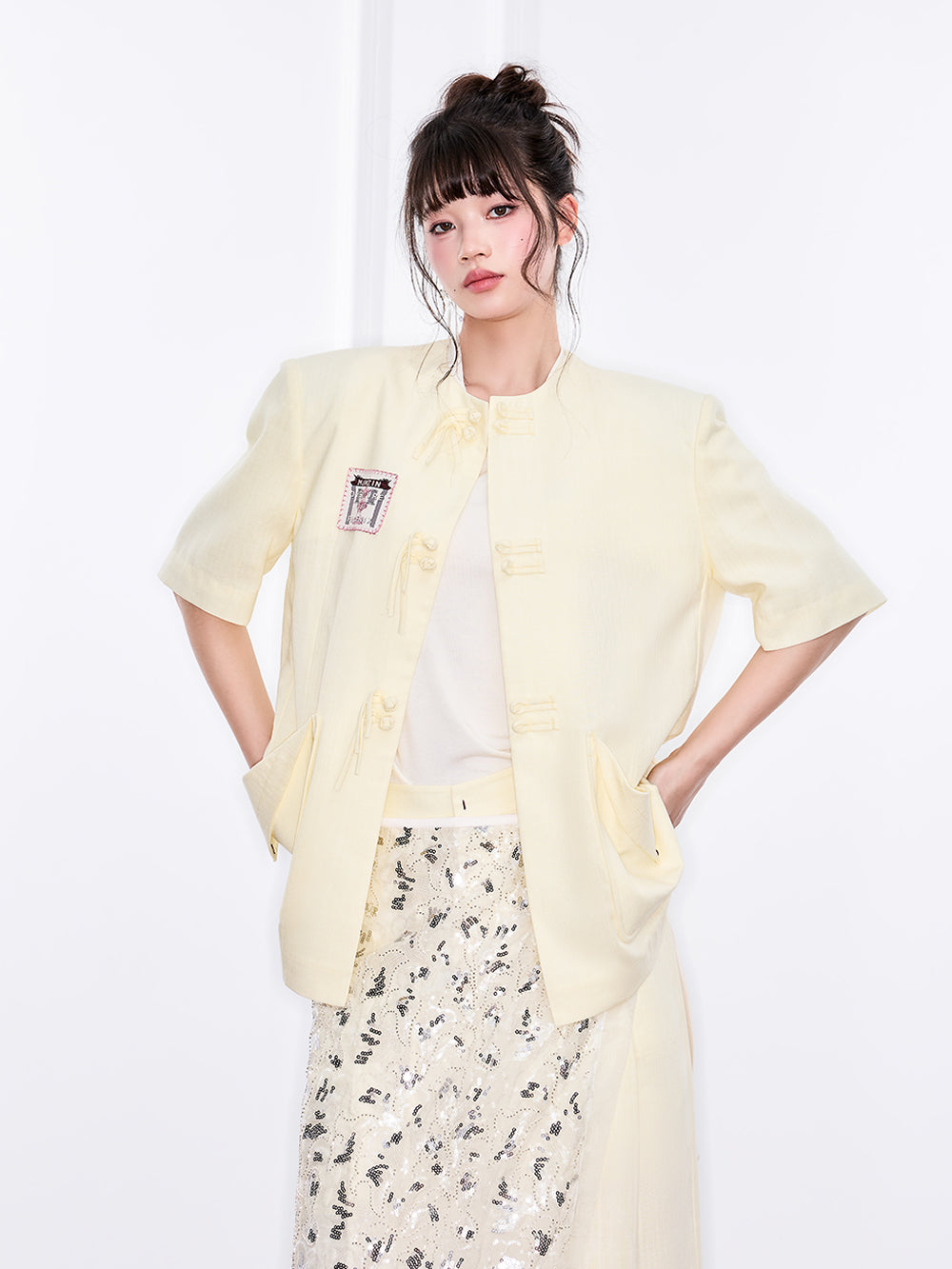 MUKZIN “Ode to the New Summer”Light Yellow Chinese-style Suit Jacket