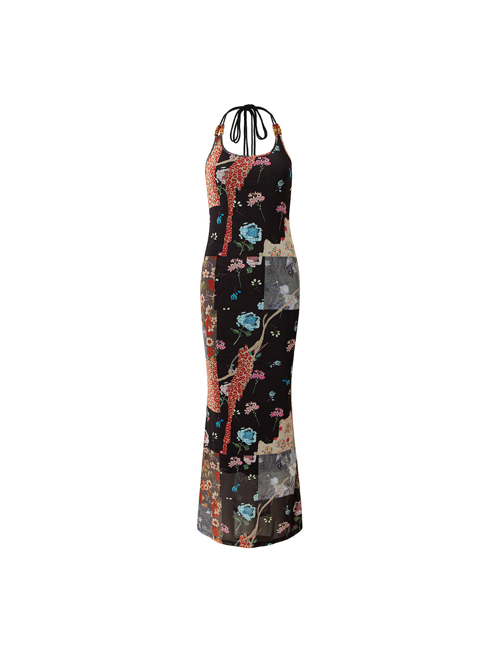 MUKTANK×LOUMUTAKU Chinese-style Beaded Suspender Dress