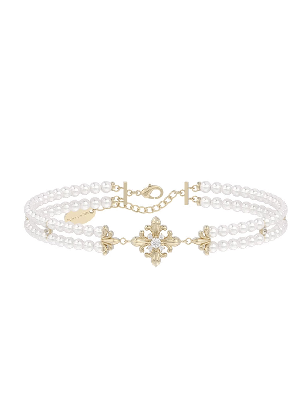 MUKTANK×SUN HUNTER Iris-themed Pearl Neck Chain