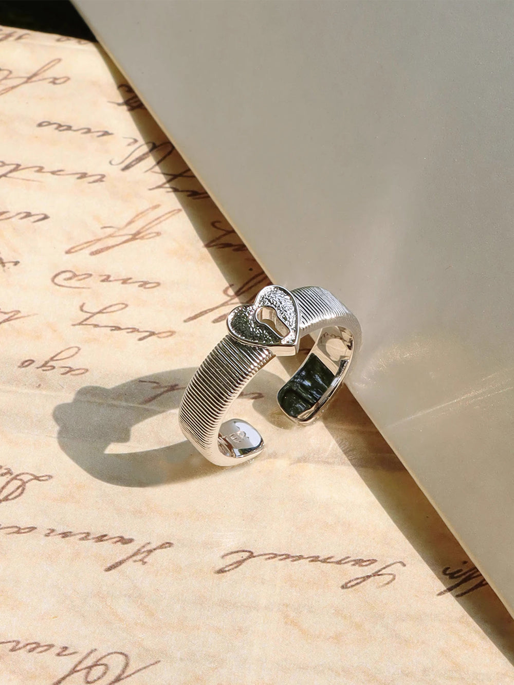 MUKTANK×SUN HUNTER Wide lace lock core ring