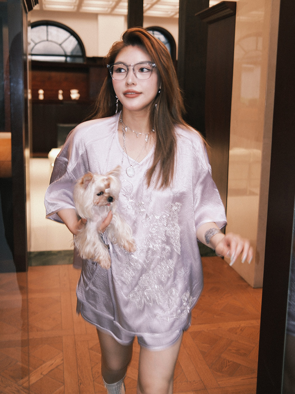 MUKZIN“Capsule Collection”Traditional Chinese Embroidered Set Shorts