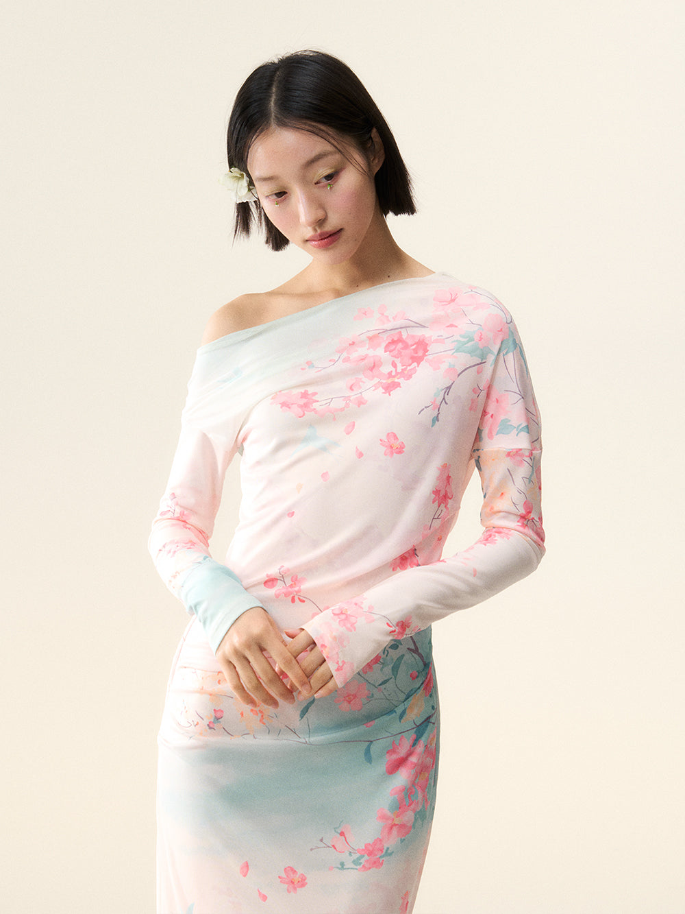 MUKTANK×LOUMUTAKU The Peach Blossom Spring Dress