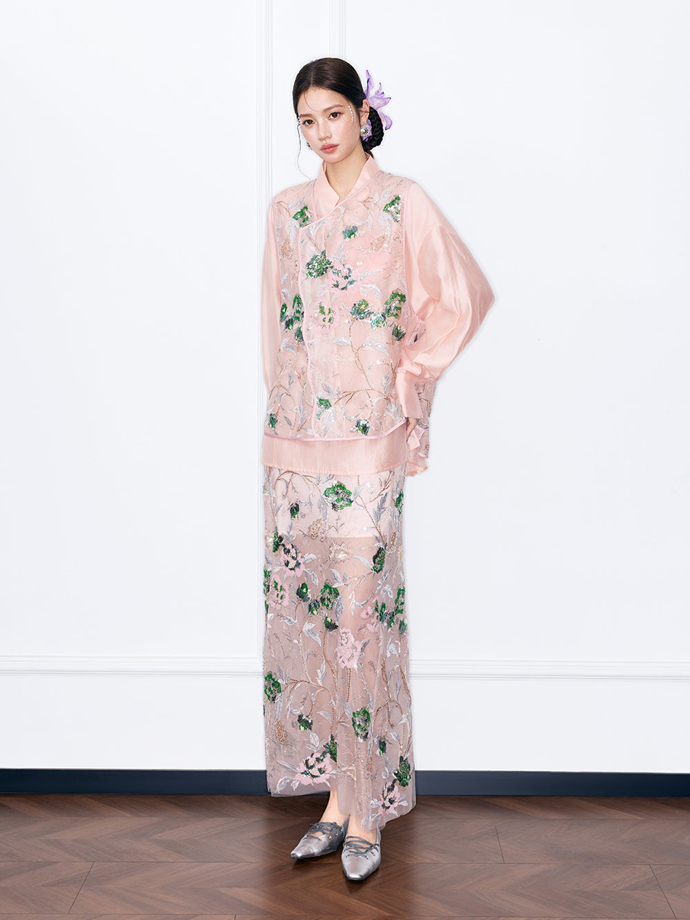 MUKZIN“Night Ballad of Chang'an”New Chinese Style Heavy-Embroidered Sequin Vest | Chinese Style Layered Waistcoat