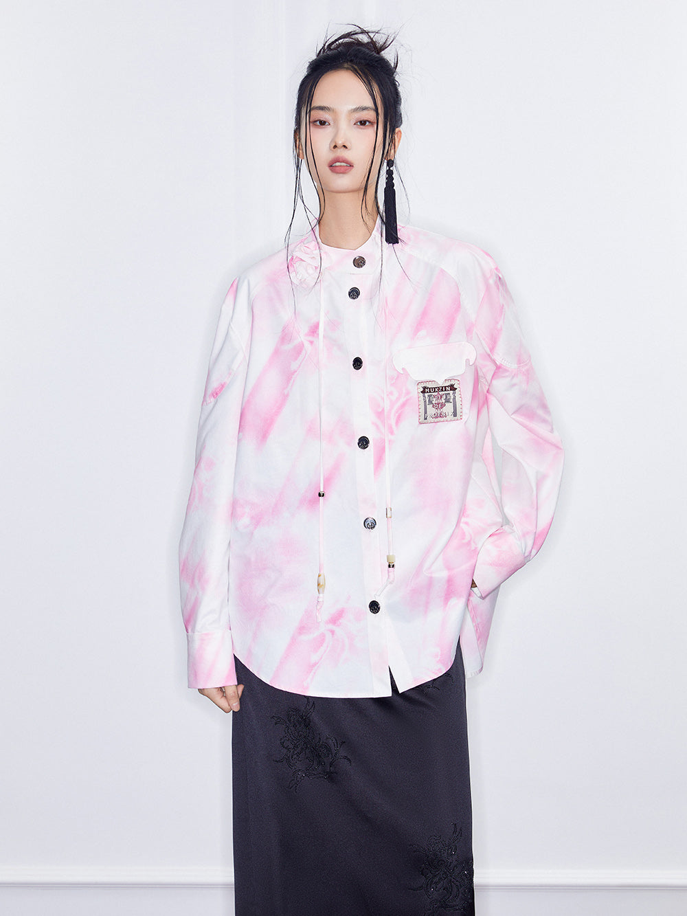 MUKZIN SpringPrelude "Peerless" New Chinese - style Color - Blended Patterned Shirt