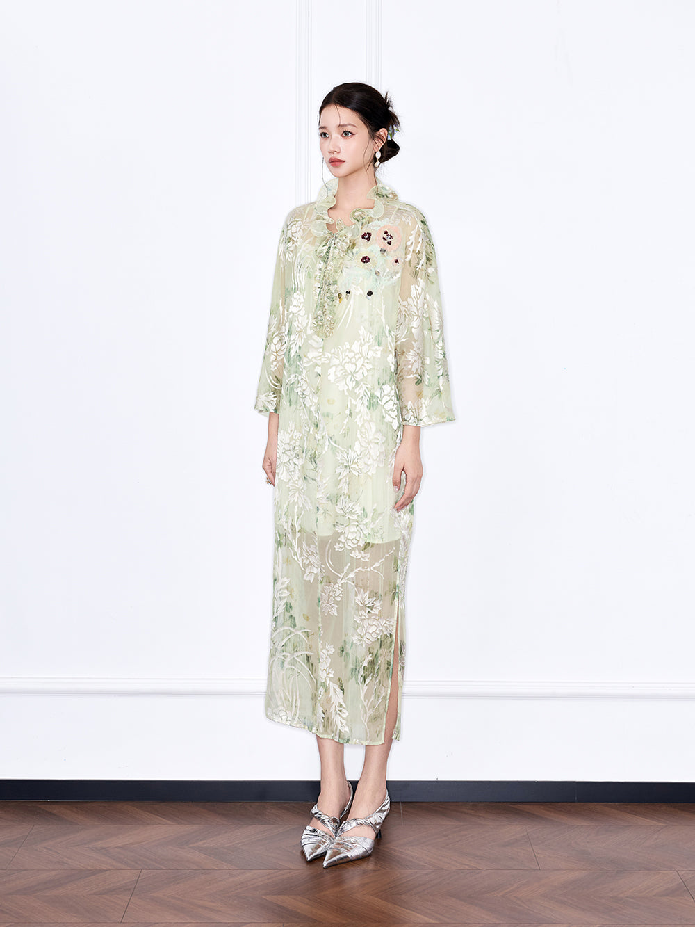 MUKZIN "Night Ballad of Chang'an" New Chinese Style Embroidered Lightweight Dress