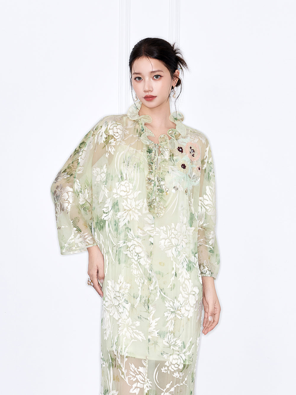 MUKZIN "Night Ballad of Chang'an" New Chinese Style Embroidered Lightweight Dress