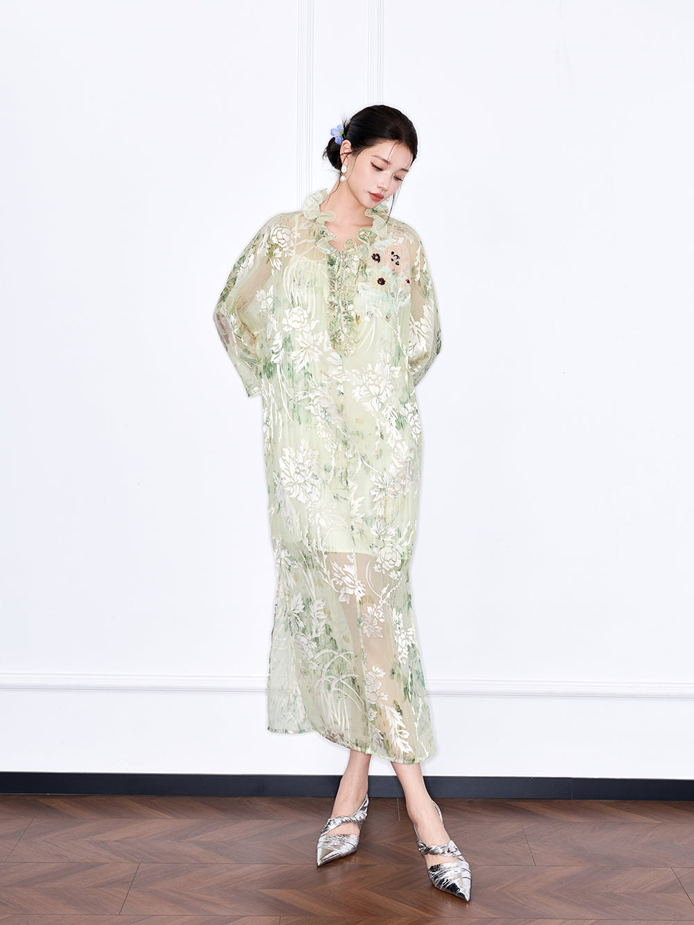 MUKZIN "Night Ballad of Chang'an" New Chinese Style Embroidered Lightweight Dress