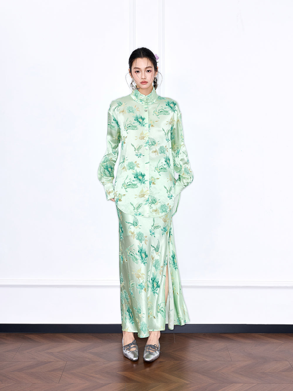 MUKZIN "Capsule Collection" Designer New Chinese Style Mulberry Silk Suit Pants