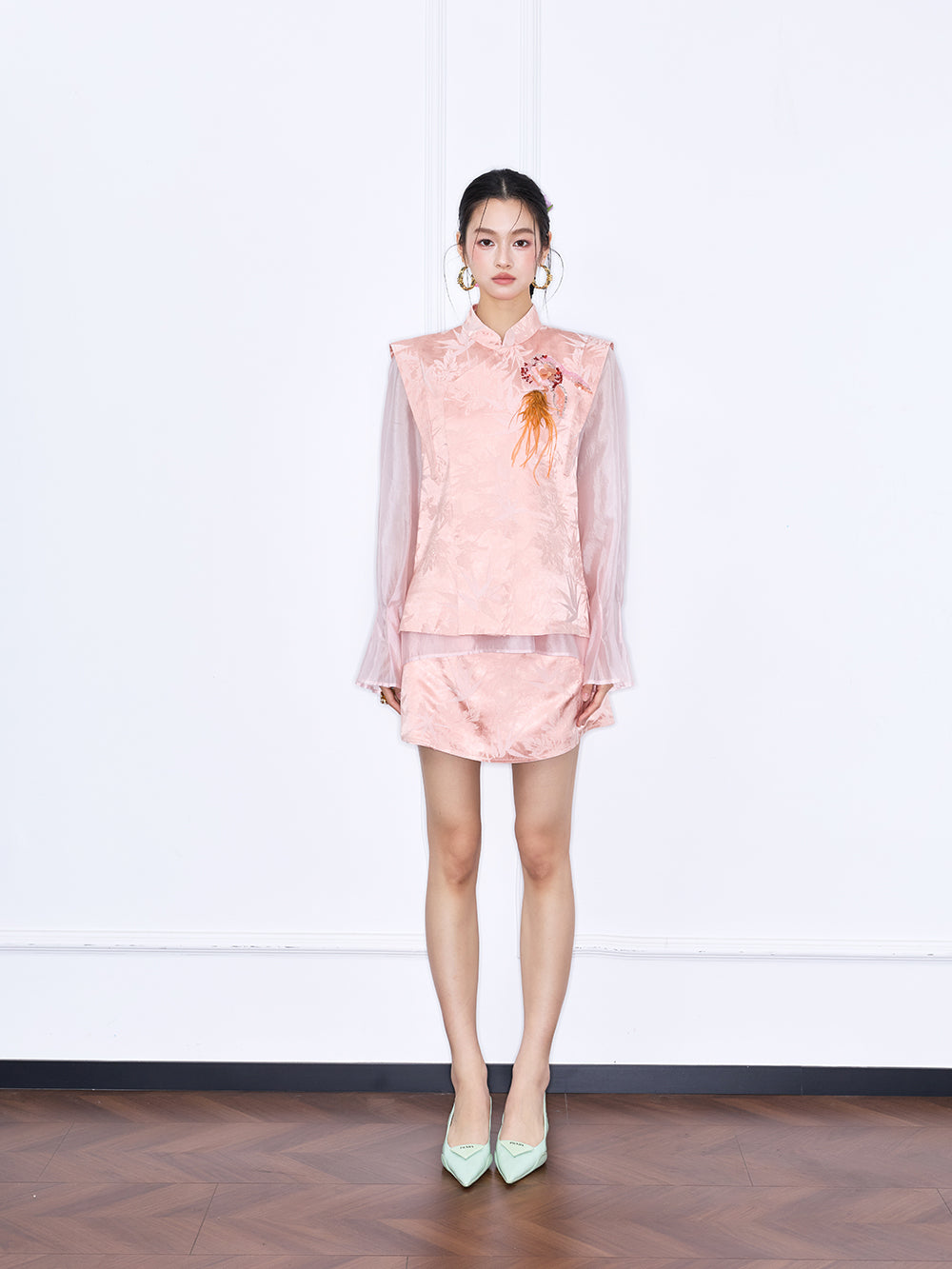 MUKZIN "Capsule Collection" Unique Designer Chinese Style Jacquard Embroidery Set Waistcoat