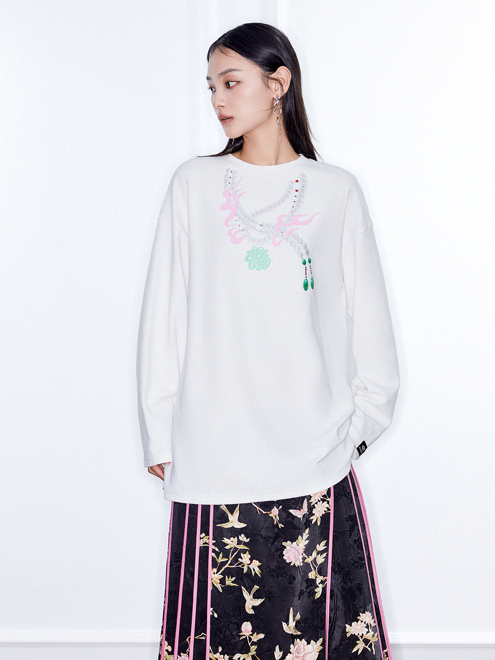 MUKZIN Linglong Long - sleeve Sweatshirt