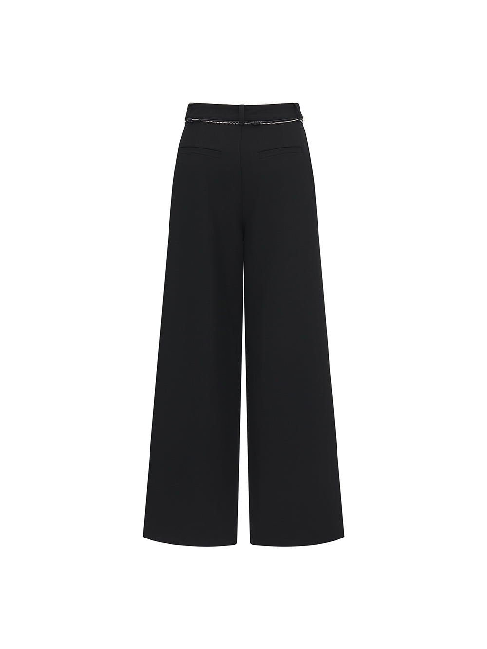 MUKZIN Hand-Woven Belted Wide-leg Suit Pants