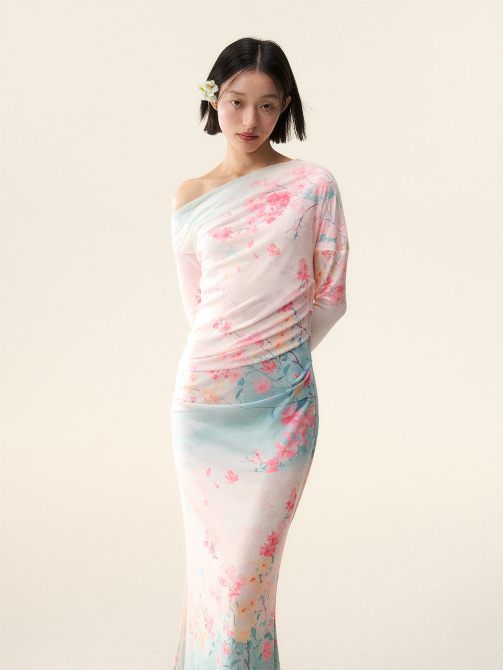 MUKTANK×LOUMUTAKU The Peach Blossom Spring Dress