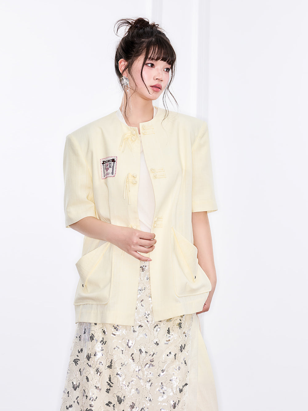 MUKZIN "Ode to the New Summer"Light Yellow Chinese-style Suit Jacket