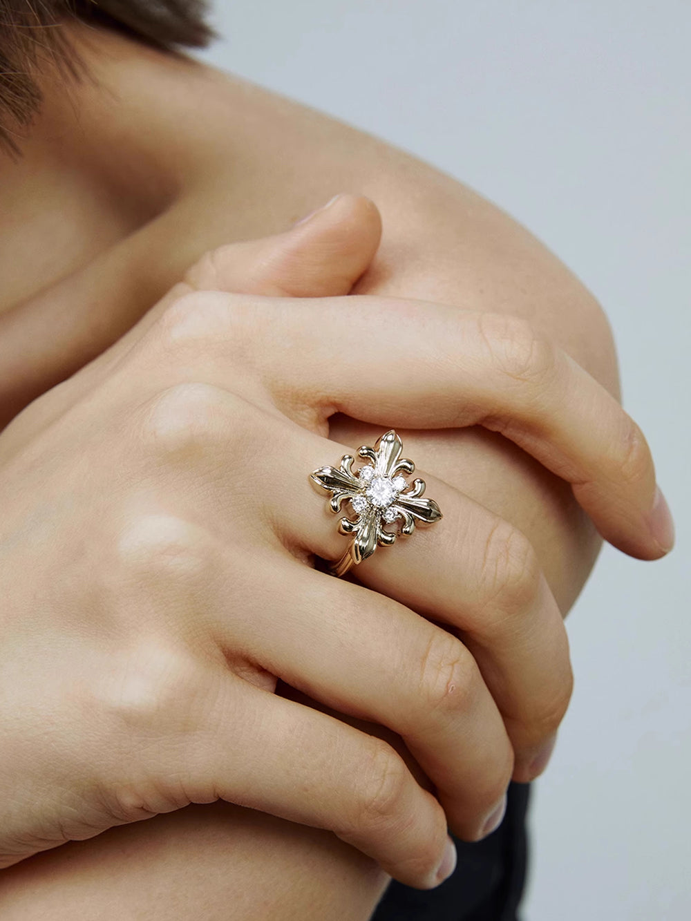 MUKTANK×SUN HUNTER Iris-shaped Square Ring