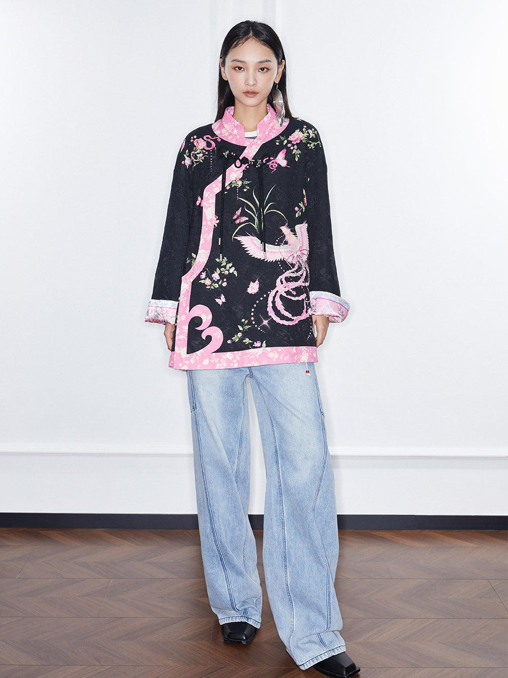 MUKZIN Linglong "Fengqi" Chinese-style Contrast Cotton Jacket