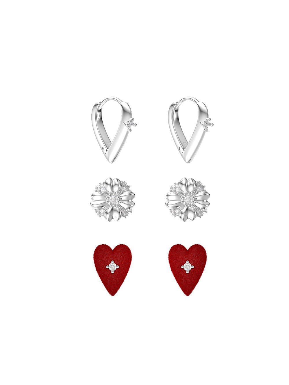 MUKTANK×SUN HUNTER Velvet Heart Jewelry Set