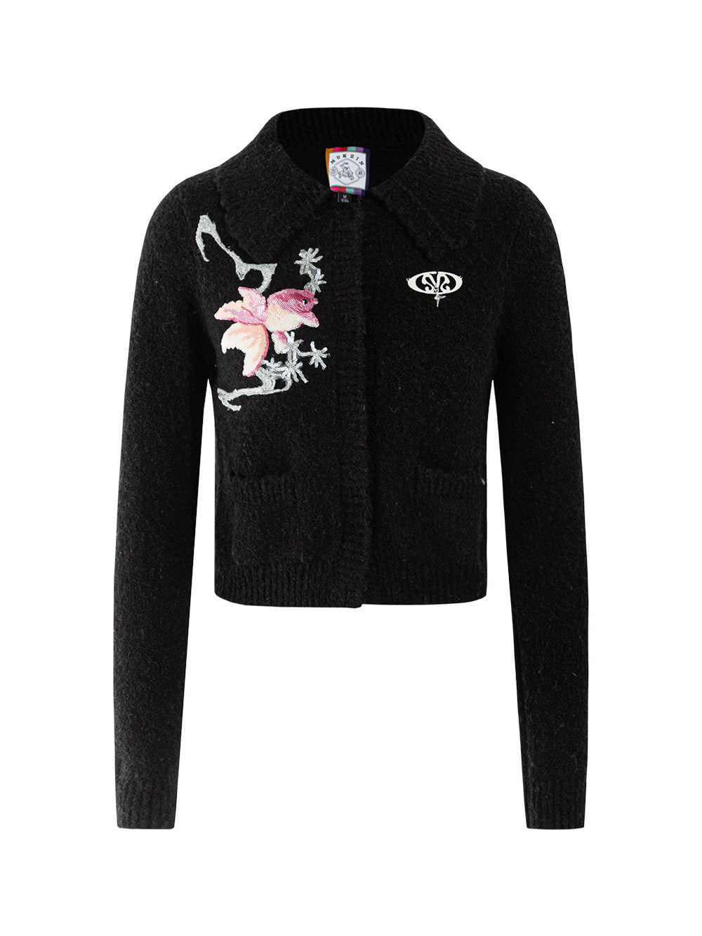 MUKZIN Classic Black Slim Fit All-match Fashion Knit Cardigan