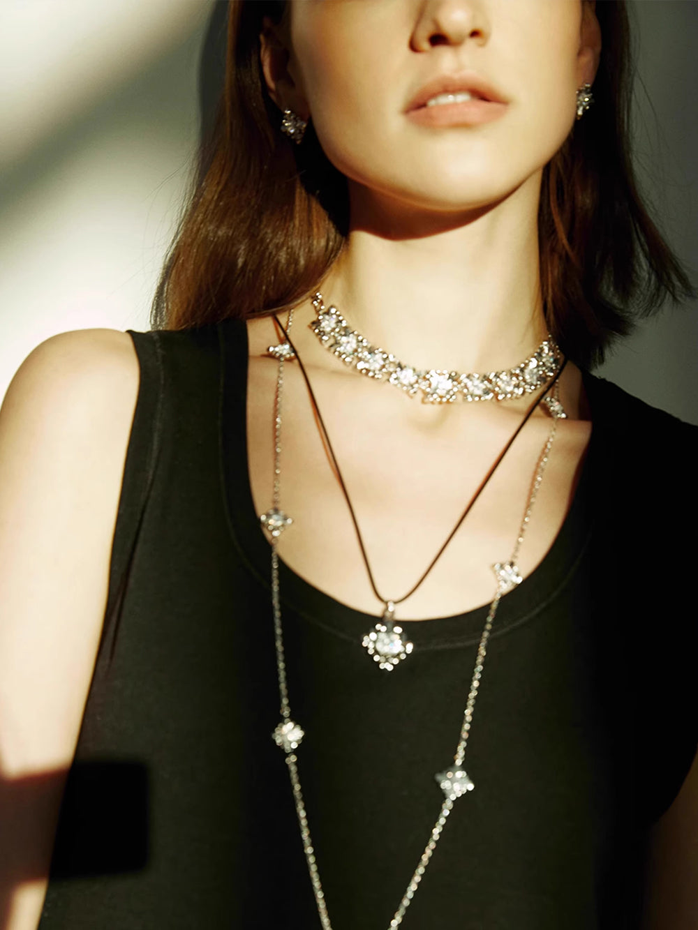 MUKTANK×SUN HUNTER Drawstring Leather Necklace with Iris Design