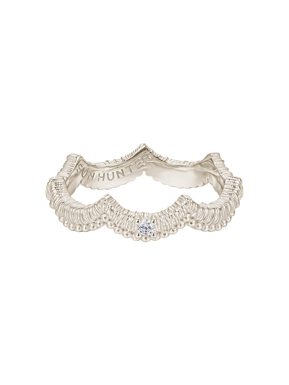 MUKTANK×SUN HUNTER Wavy Wire-Wrapped Ring - S925 Silver